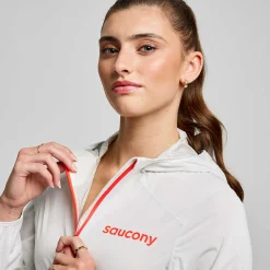 Saucony Damen Hurricane Waterproof Jacket Cloud Fashion