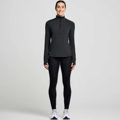 Saucony Damen Triumph 3D 1/2 Zip BlackHeather Discount